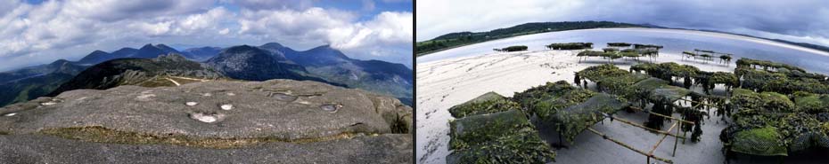 Slieve Binnian (747 m), poho�� Mourne, hrabstv� Down, Severn� Irsko /  z�liv Sheep Haven, hrabstv� Donegal, Irsk� republika